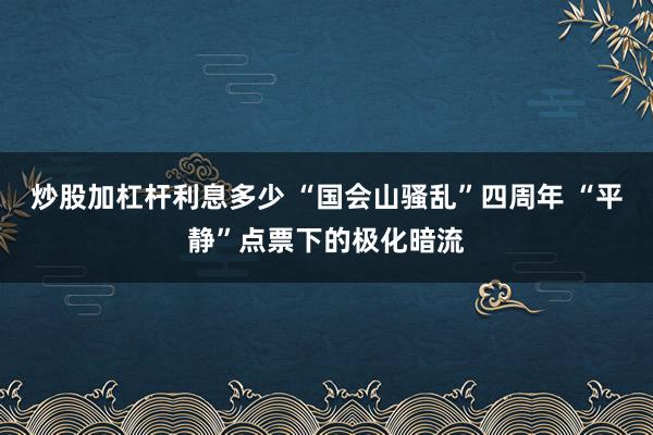 炒股加杠杆利息多少 “国会山骚乱”四周年 “平静”点票下的极化暗流